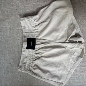 TALENTLESS High Waist Cream Shorts